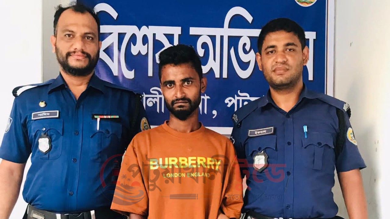 পটুয়াখালীতে চোরাই মালামালসহ যুবক গ্রেপ্তার