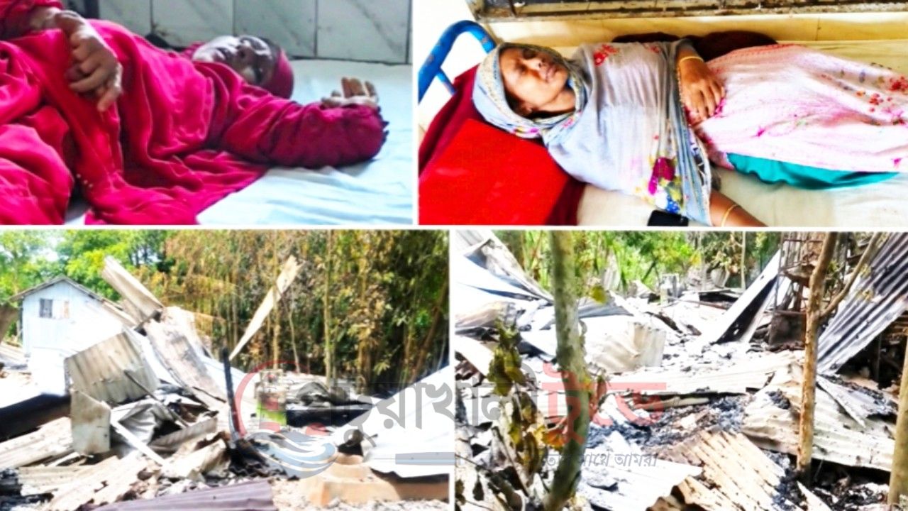 জমি বিরোধে গৃহবধূকে শ্লীলতাহানির অভিযোগ, শাশুড়িকে বেঁধে বিলে ফেলে ঘরে আগুন