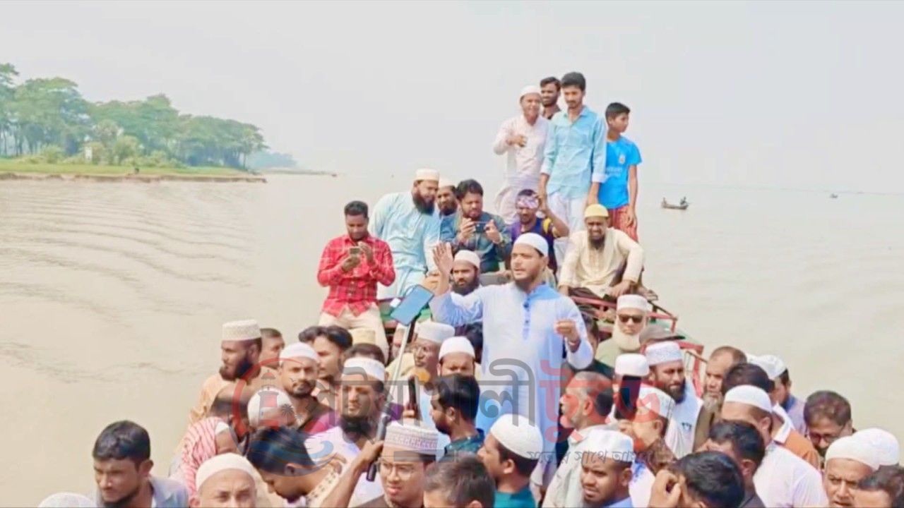 বাউফলে নদীভাঙন এলাকা পরিদর্শনে ড. শফিকুল ইসলাম মাসুদ