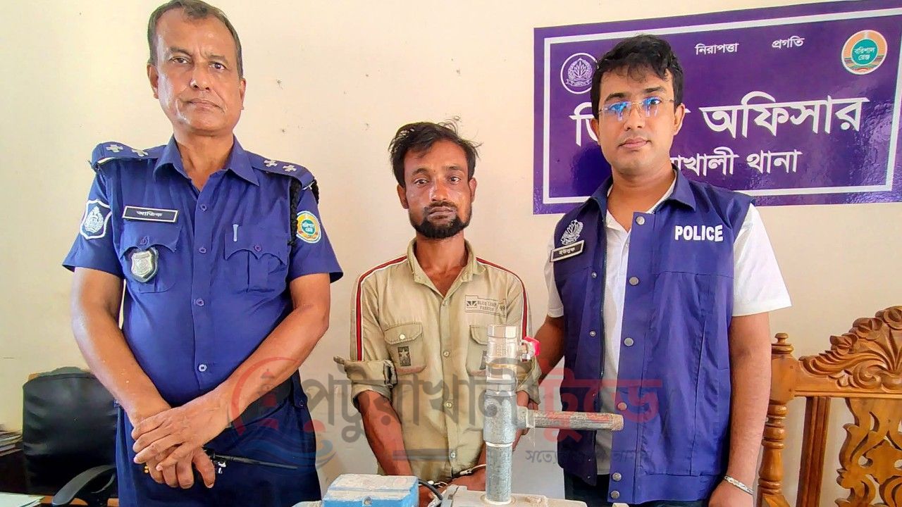 পটুয়াখালীতে চোরাই পানির পাম্পসহ রুবেল গ্রেপ্তার