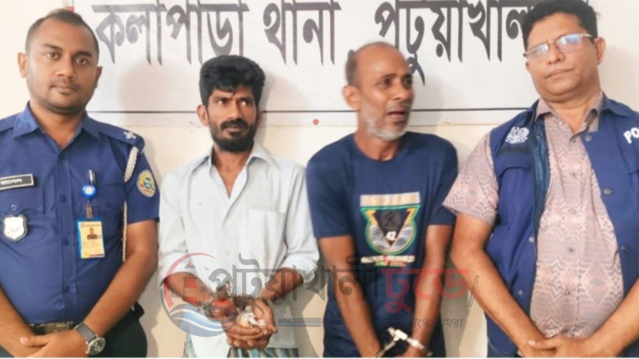 কলাপাড়ায় পুলিশের অভিযানে ৩০ পিস ইয়াবাসহ দুই ব্যক্তি গ্রেপ্তার